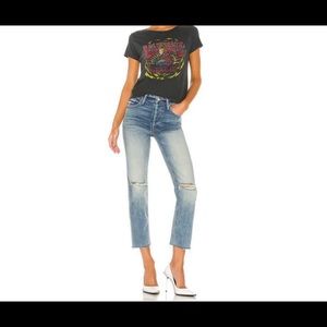 NWT MOTHER DEINEM/THE TOMCAT ANKLE FRAY